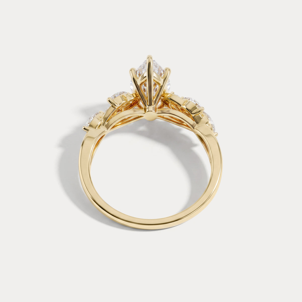 Evelyn丨Marquise Cut Lab Diamond Vine Wreath Ring - Rings