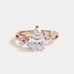 Bette丨Pear Cut Lab Diamond Twisted Vine Engagement Ring - Rings