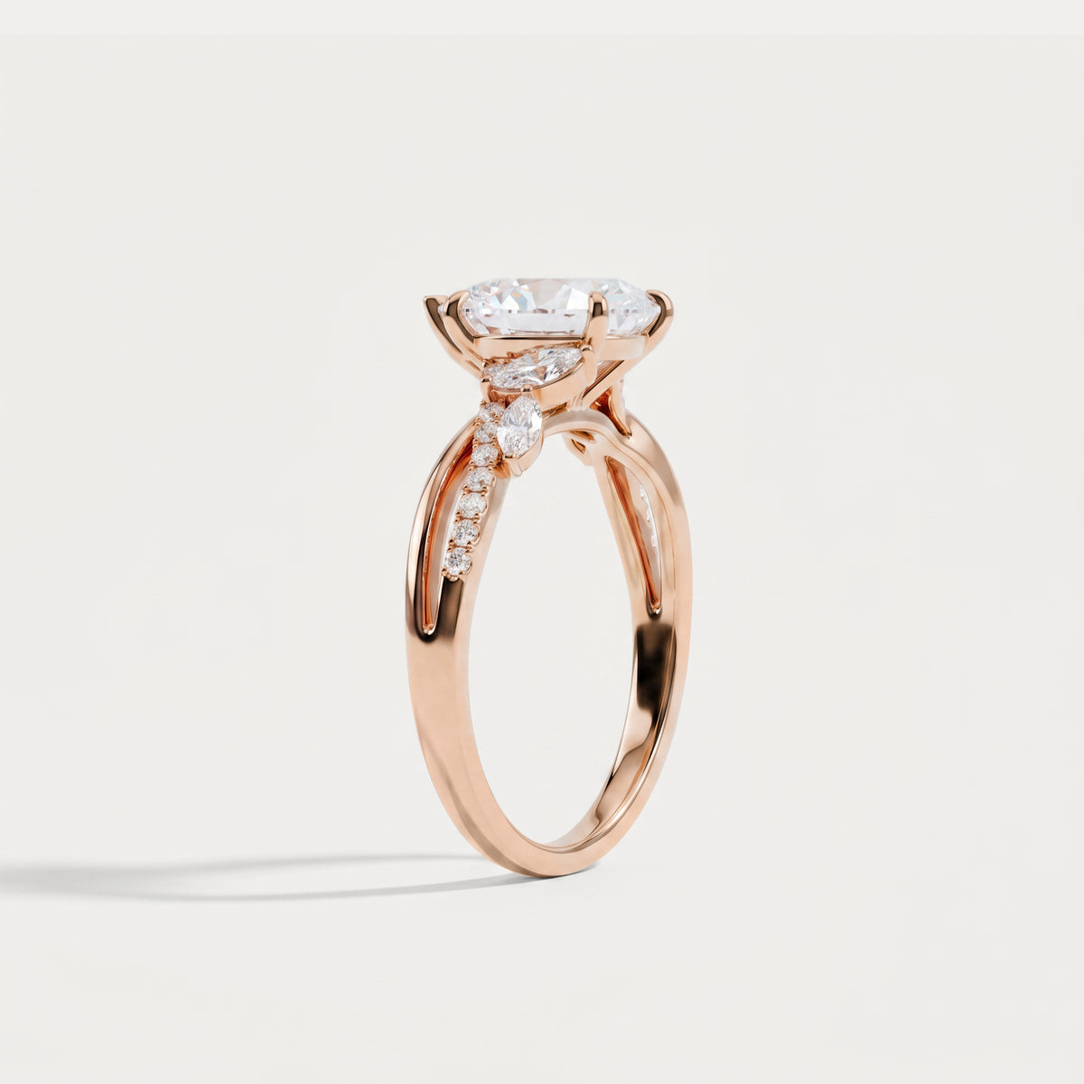 Bette丨Pear Cut Lab Diamond Twisted Vine Engagement Ring - Rings