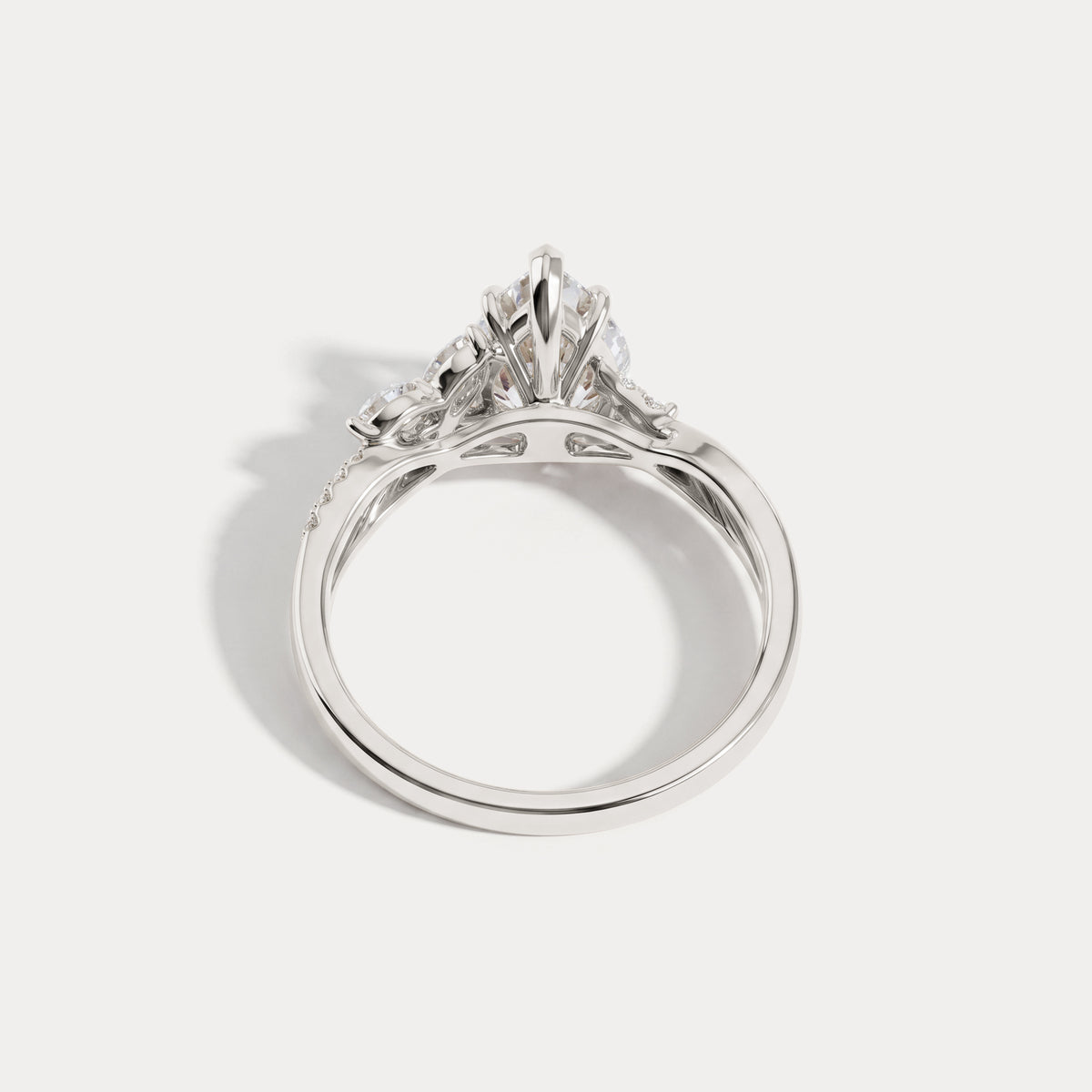 Bette丨Pear Cut Lab Diamond Twisted Vine Engagement Ring - Rings