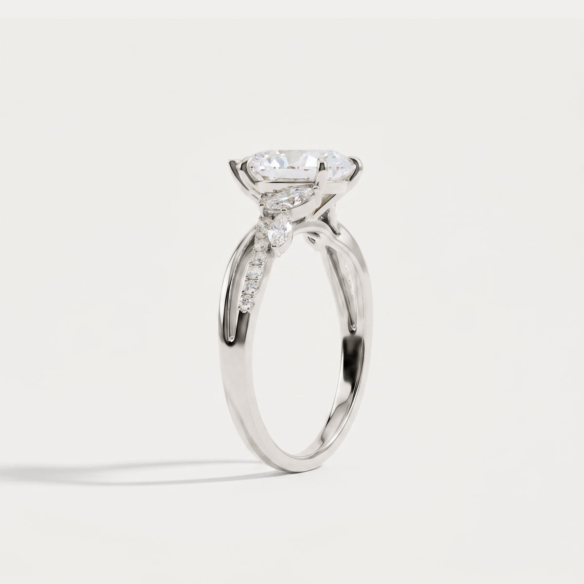 Bette丨Pear Cut Lab Diamond Twisted Vine Engagement Ring - Rings