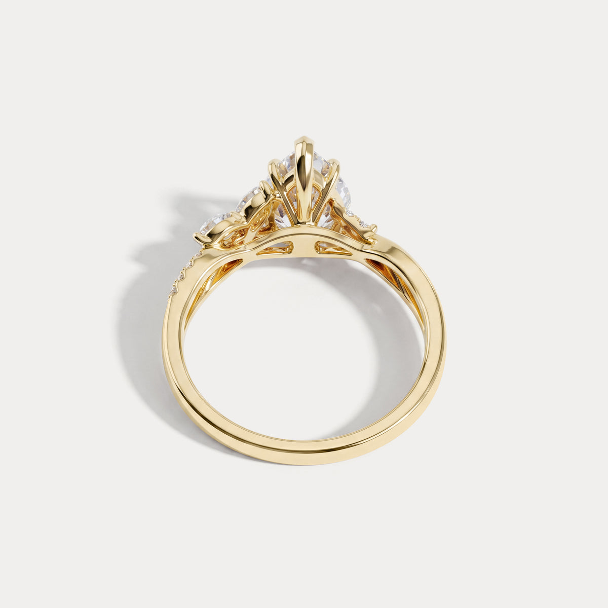 Bette丨Pear Cut Lab Diamond Twisted Vine Engagement Ring - Rings