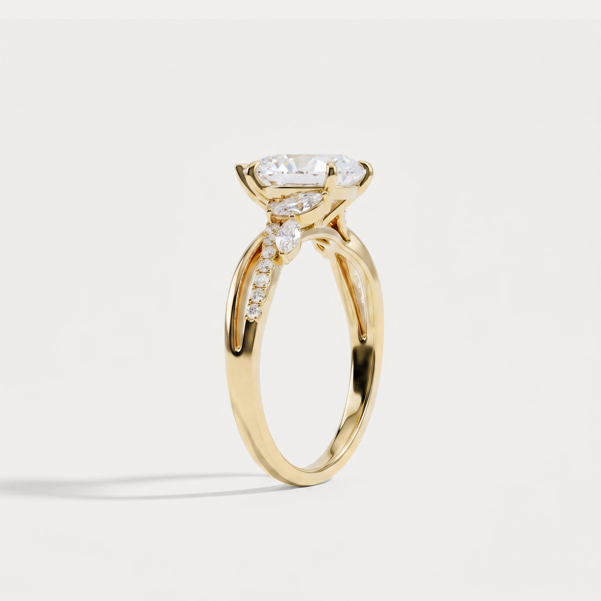 Bette丨Pear Cut Lab Diamond Twisted Vine Engagement Ring - Rings