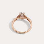 Pascale丨Oval Lab Diamond Twisted Split Shank Pavé Engagement Ring - Rings
