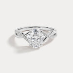 Pascale丨Oval Lab Diamond Twisted Split Shank Pavé Engagement Ring - Rings