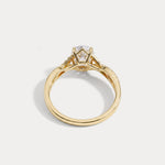 Pascale丨Oval Lab Diamond Twisted Split Shank Pavé Engagement Ring - Rings