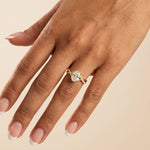 Pascale丨Oval Lab Diamond Twisted Split Shank Pavé Engagement Ring - Rings