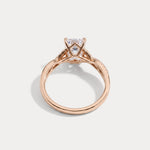Delaney丨Radiant Lab Diamond Twisted Split Shank Pavé Engagement Ring - Rings