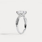 Delaney丨Radiant Lab Diamond Twisted Split Shank Pavé Engagement Ring - Rings