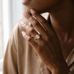 Delaney丨Radiant Lab Diamond Twisted Split Shank Pavé Engagement Ring - Rings