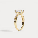 Delaney丨Radiant Lab Diamond Twisted Split Shank Pavé Engagement Ring - Rings