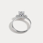 Manon丨Elongated Cushion Lab Diamond Three-Stone Engagement Ring - Rings
