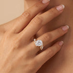 Winona丨Round Cut Lab-Grown Diamond Crossover Engagement Ring - Rings