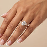 Winona丨Round Cut Lab-Grown Diamond Crossover Engagement Ring - Rings