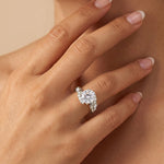 Winona丨Round Cut Lab-Grown Diamond Crossover Engagement Ring - Rings