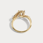 Winona丨Round Cut Lab-Grown Diamond Crossover Engagement Ring - Rings
