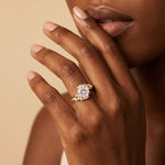 Winona丨Round Cut Lab-Grown Diamond Crossover Engagement Ring - Rings