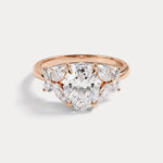 Sylvie丨Oval Lab Diamond Butterfly Cluster Engagement Ring - Rings
