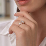 Sylvie丨Oval Lab Diamond Butterfly Cluster Engagement Ring - Rings