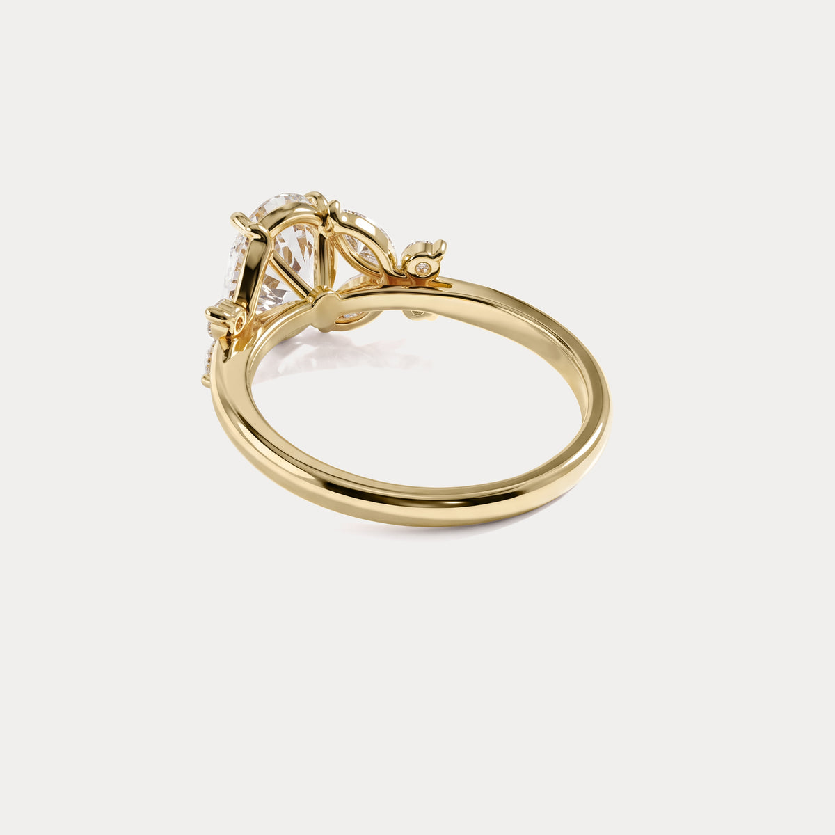 Sylvie丨Oval Lab Diamond Butterfly Cluster Engagement Ring - Rings