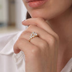 Sylvie丨Oval Lab Diamond Butterfly Cluster Engagement Ring - Rings