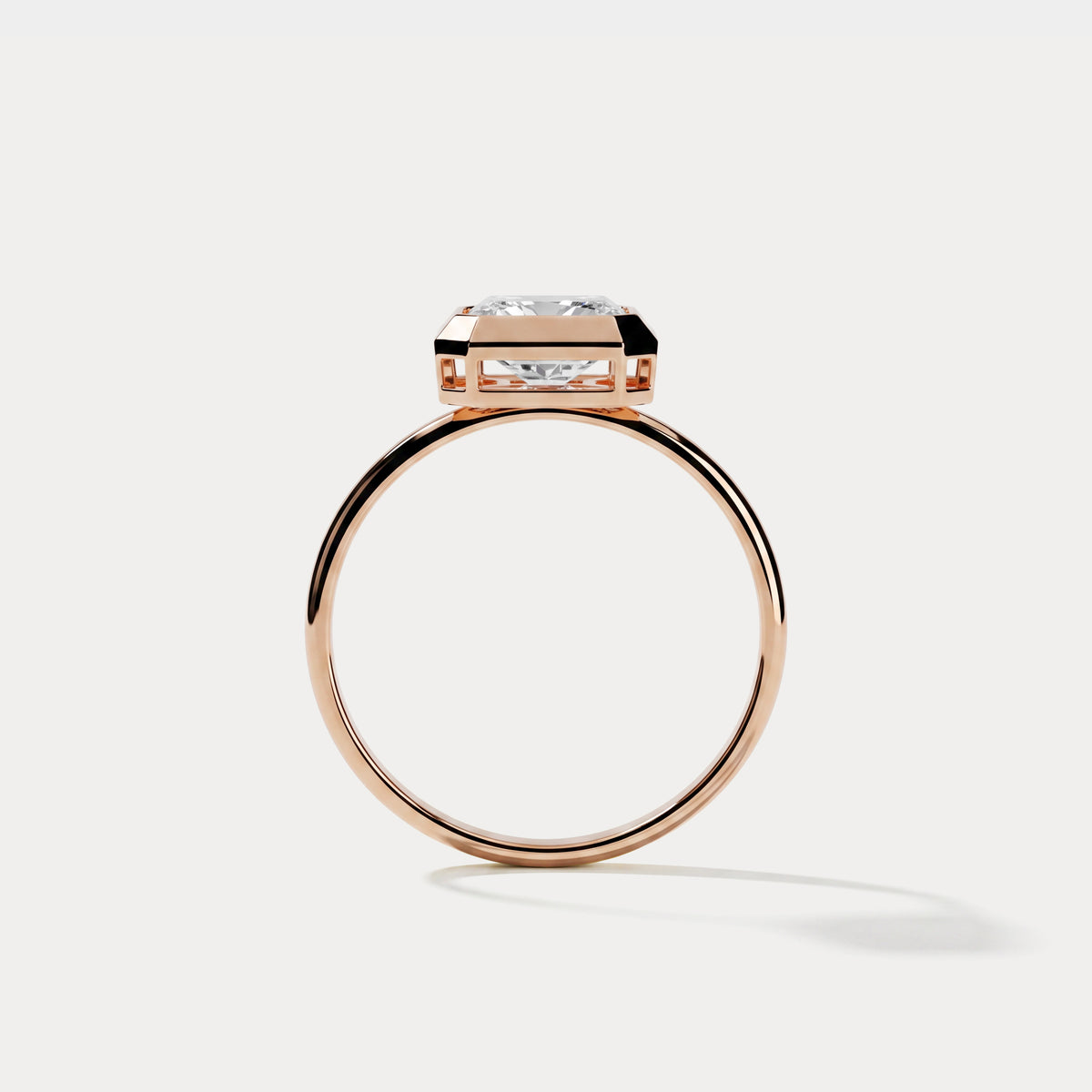 Ivy丨1CT Solitaire Bezel Set Lab Diamond Engagement Ring In 14K Solid Gold/Platinum - Rings