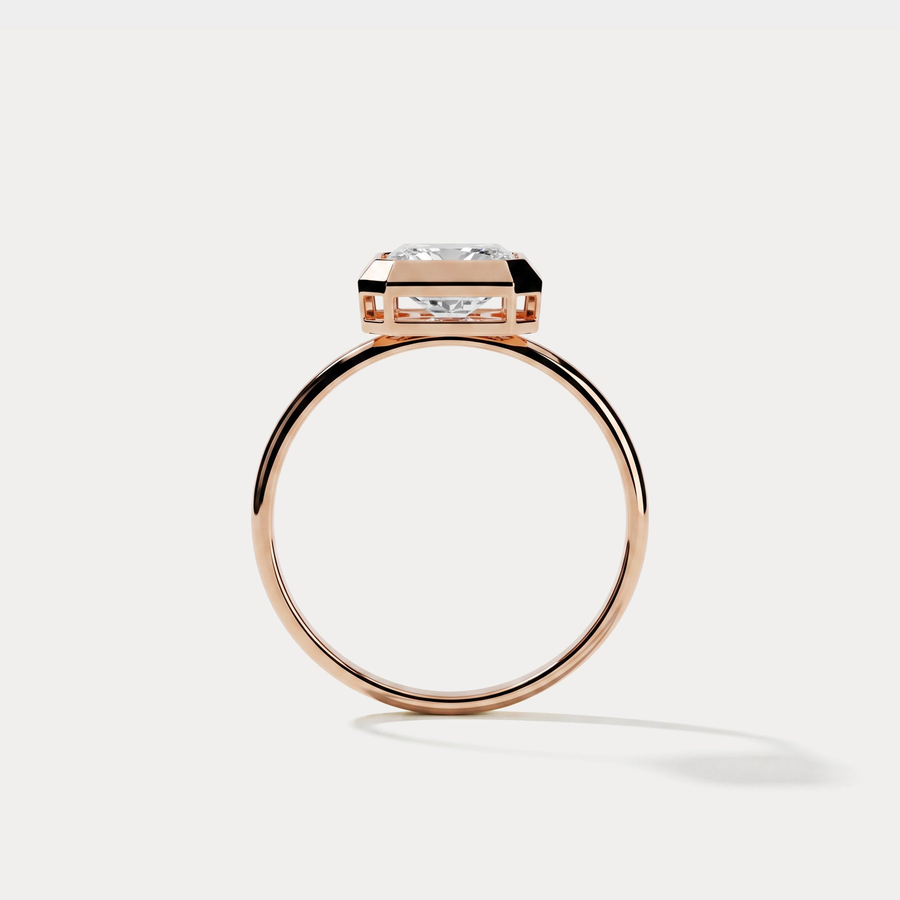 Ivy丨1CT Solitaire Bezel Set Lab Diamond Engagement Ring In 14K Solid Gold/Platinum - Rings