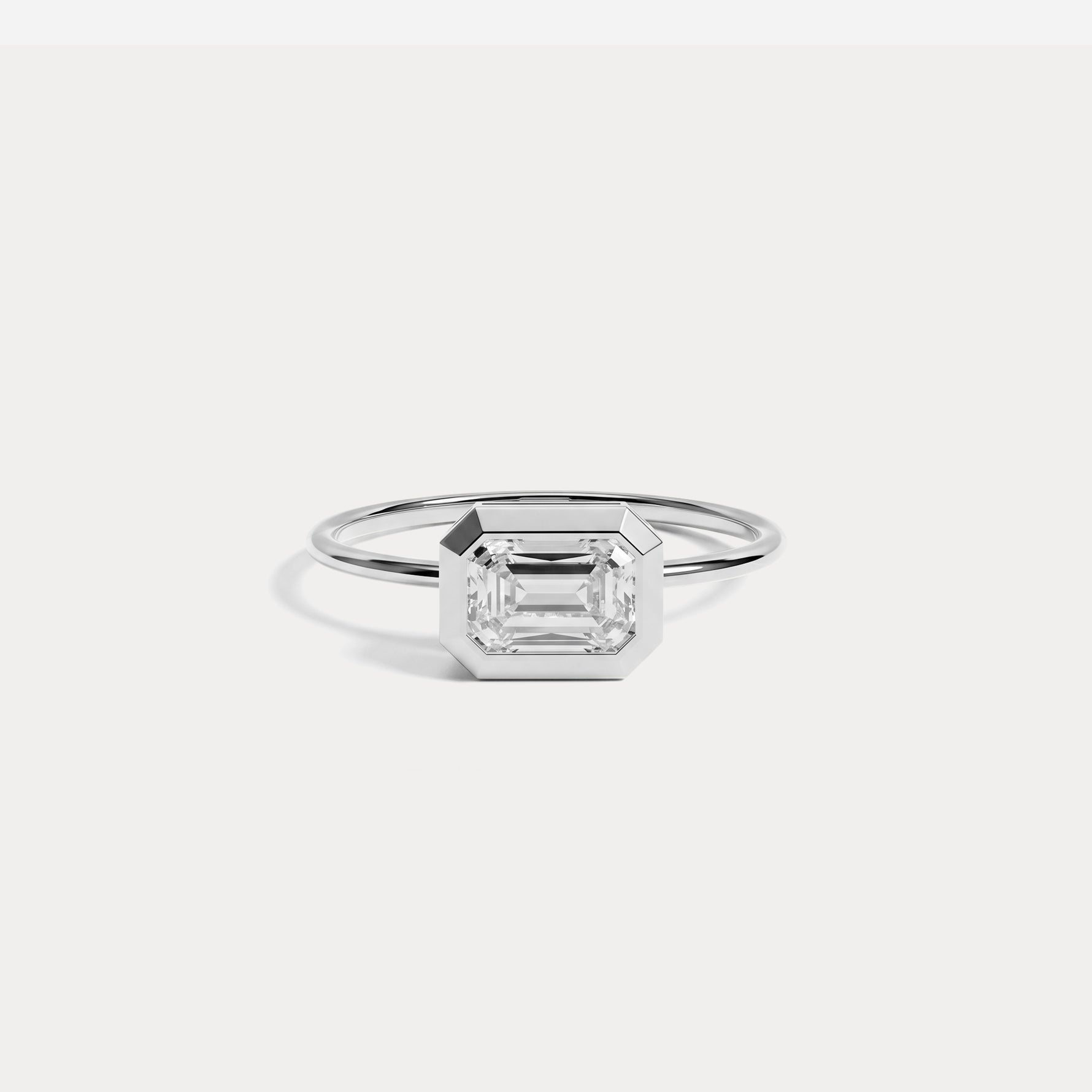 Ivy丨1CT Solitaire Bezel Set Lab Diamond Engagement Ring In 14K Solid Gold/Platinum - Rings