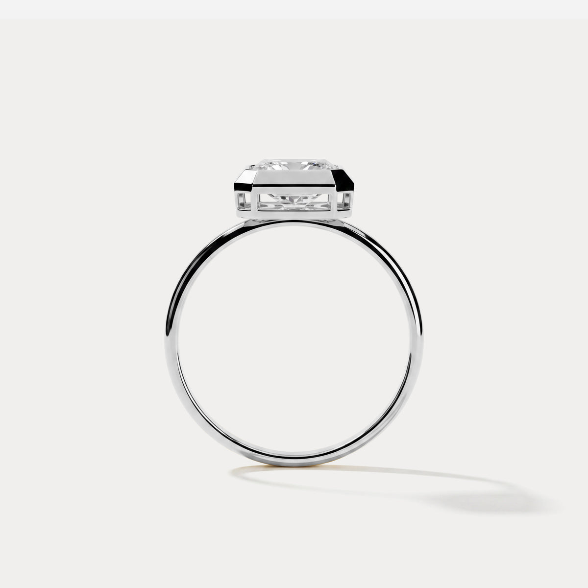 Ivy丨1CT Solitaire Bezel Set Lab Diamond Engagement Ring In 14K Solid Gold/Platinum - Rings