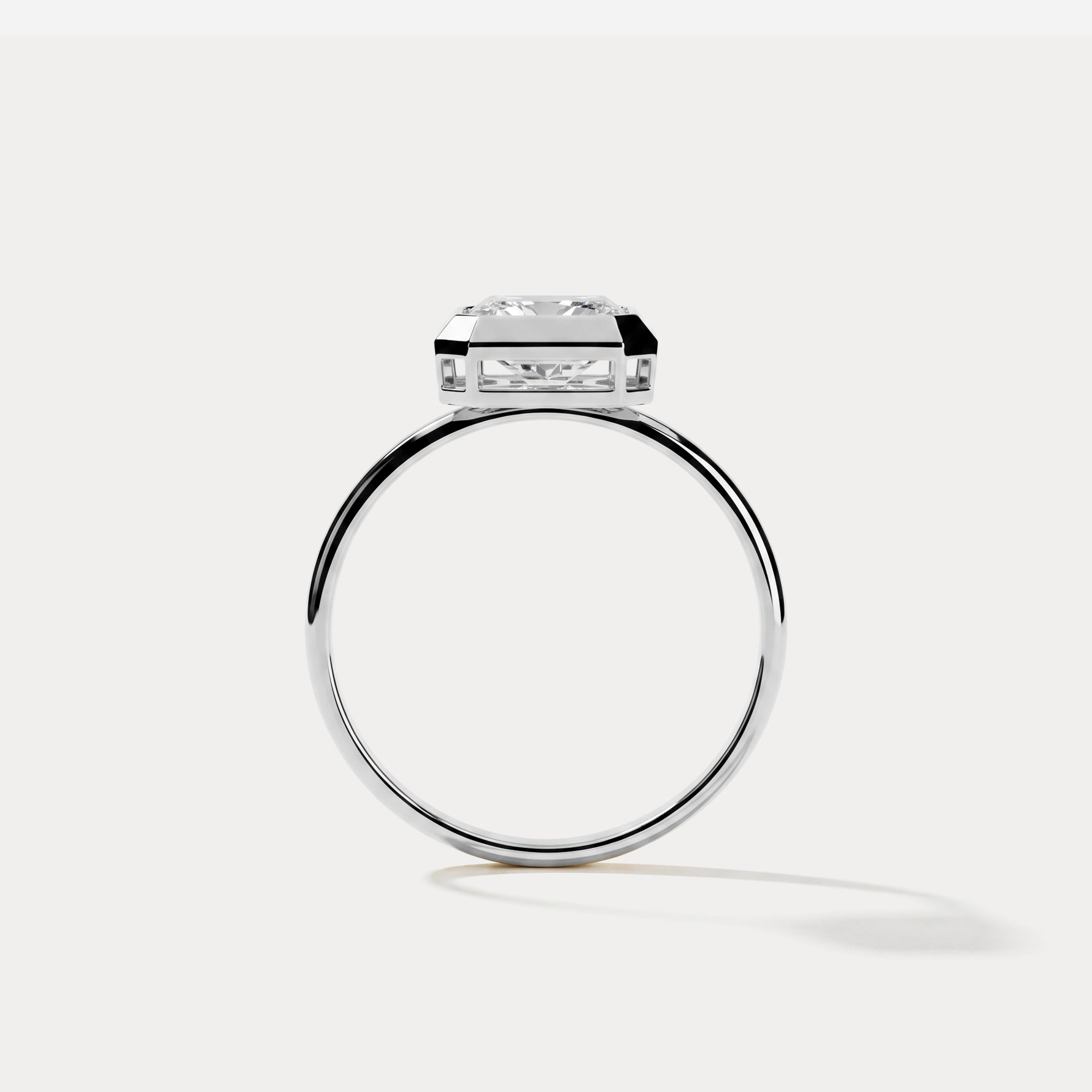 Ivy丨1CT Solitaire Bezel Set Lab Diamond Engagement Ring In 14K Solid Gold/Platinum - Rings