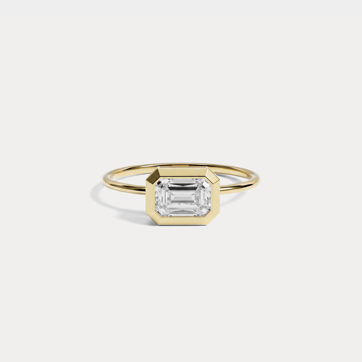 Ivy丨1CT Solitaire Bezel Set Lab Diamond Engagement Ring In 14K Solid Gold/Platinum - Rings
