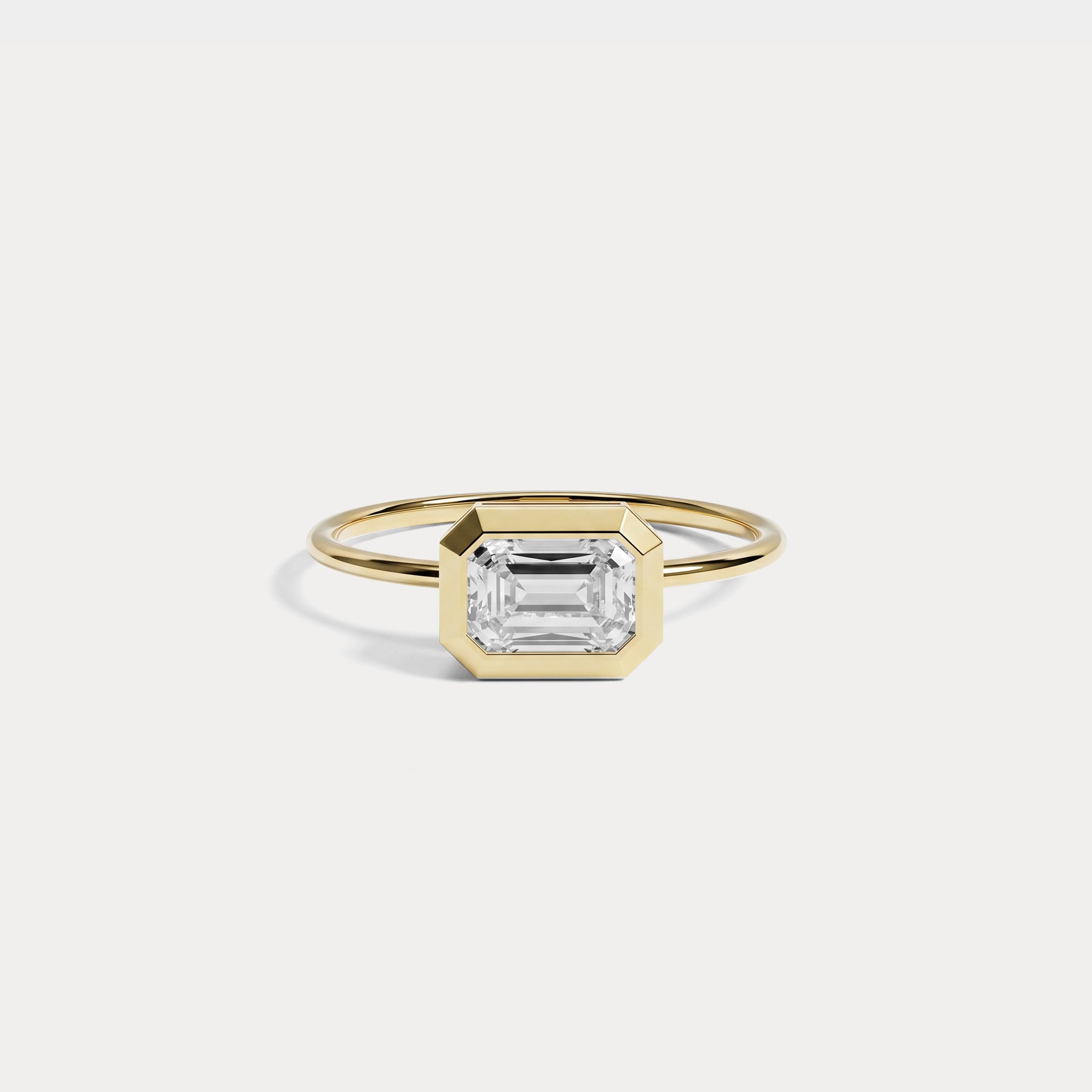 Ivy丨1CT Solitaire Bezel Set Lab Diamond Engagement Ring In 14K Solid Gold/Platinum - Rings