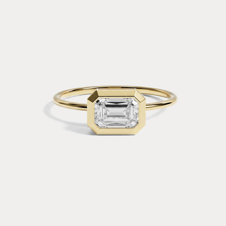 Ivy丨1CT Solitaire Bezel Set Lab Diamond Engagement Ring In 14K Solid Gold/Platinum - Rings