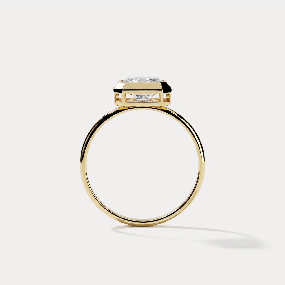 Ivy丨1CT Solitaire Bezel Set Lab Diamond Engagement Ring In 14K Solid Gold/Platinum - Rings