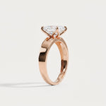 Oriana丨Princess Cut Lab-Grown Diamond Solitaire Cigar Band Engagement Ring - Rings