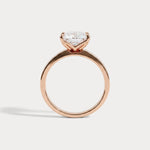Oriana丨Princess Cut Lab-Grown Diamond Solitaire Cigar Band Engagement Ring - Rings