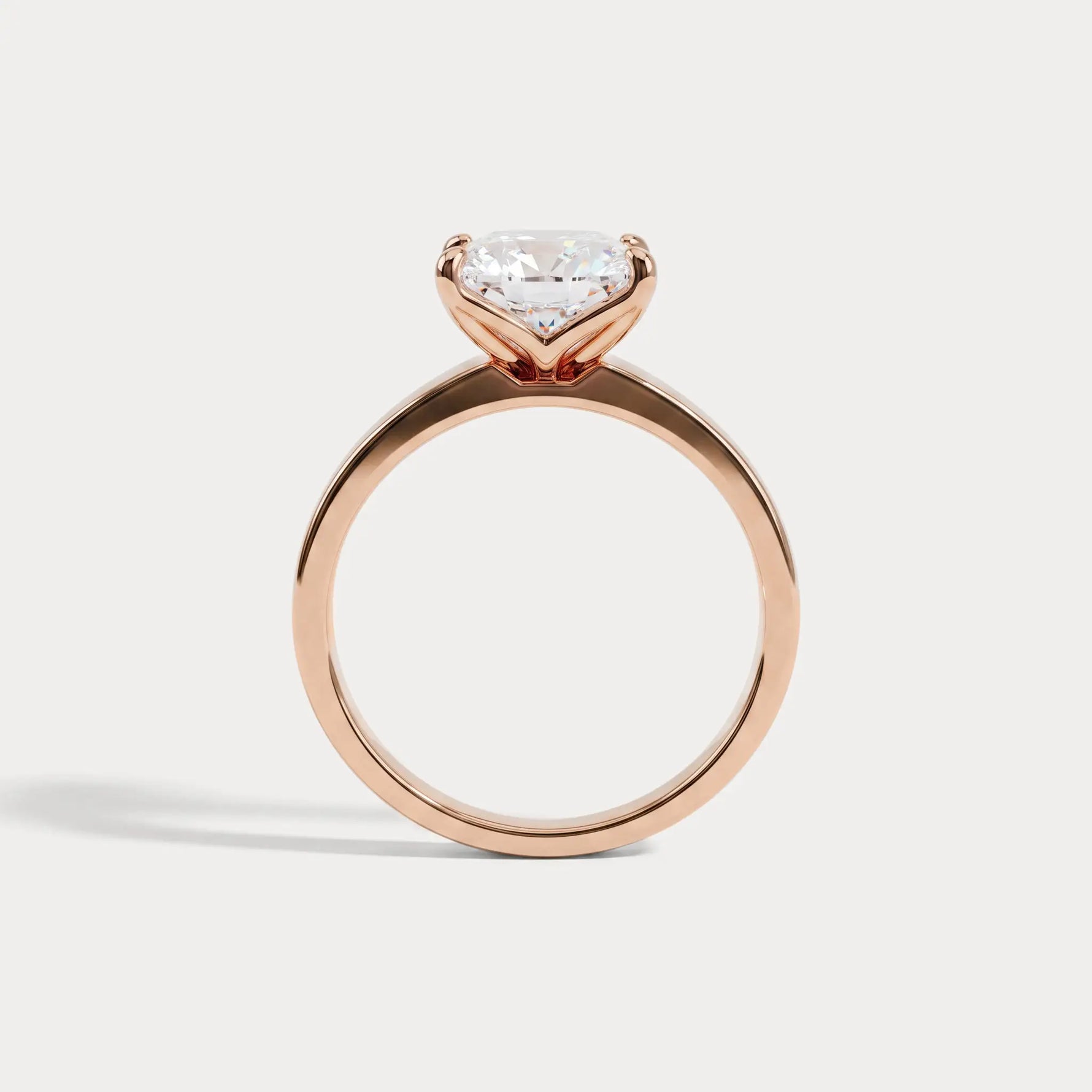 Oriana丨Princess Cut Lab-Grown Diamond Solitaire Cigar Band Engagement Ring - Rings