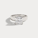 Oriana丨Princess Cut Lab-Grown Diamond Solitaire Cigar Band Engagement Ring - Rings