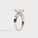 Oriana丨Princess Cut Lab-Grown Diamond Solitaire Cigar Band Engagement Ring - Rings