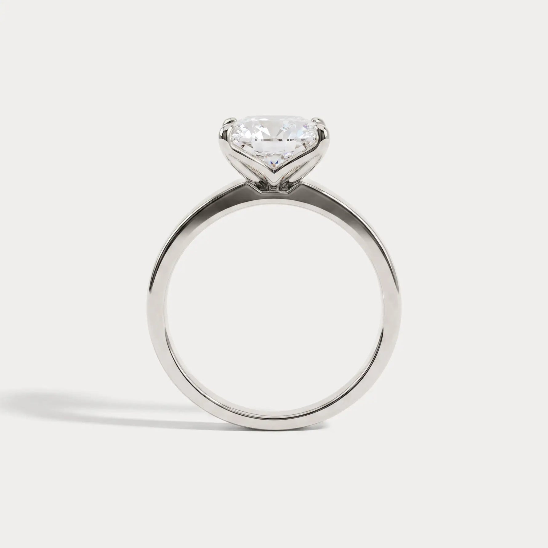 Oriana丨Princess Cut Lab-Grown Diamond Solitaire Cigar Band Engagement Ring - Rings