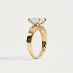 Oriana丨Princess Cut Lab-Grown Diamond Solitaire Cigar Band Engagement Ring - Rings