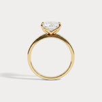 Oriana丨Princess Cut Lab-Grown Diamond Solitaire Cigar Band Engagement Ring - Rings
