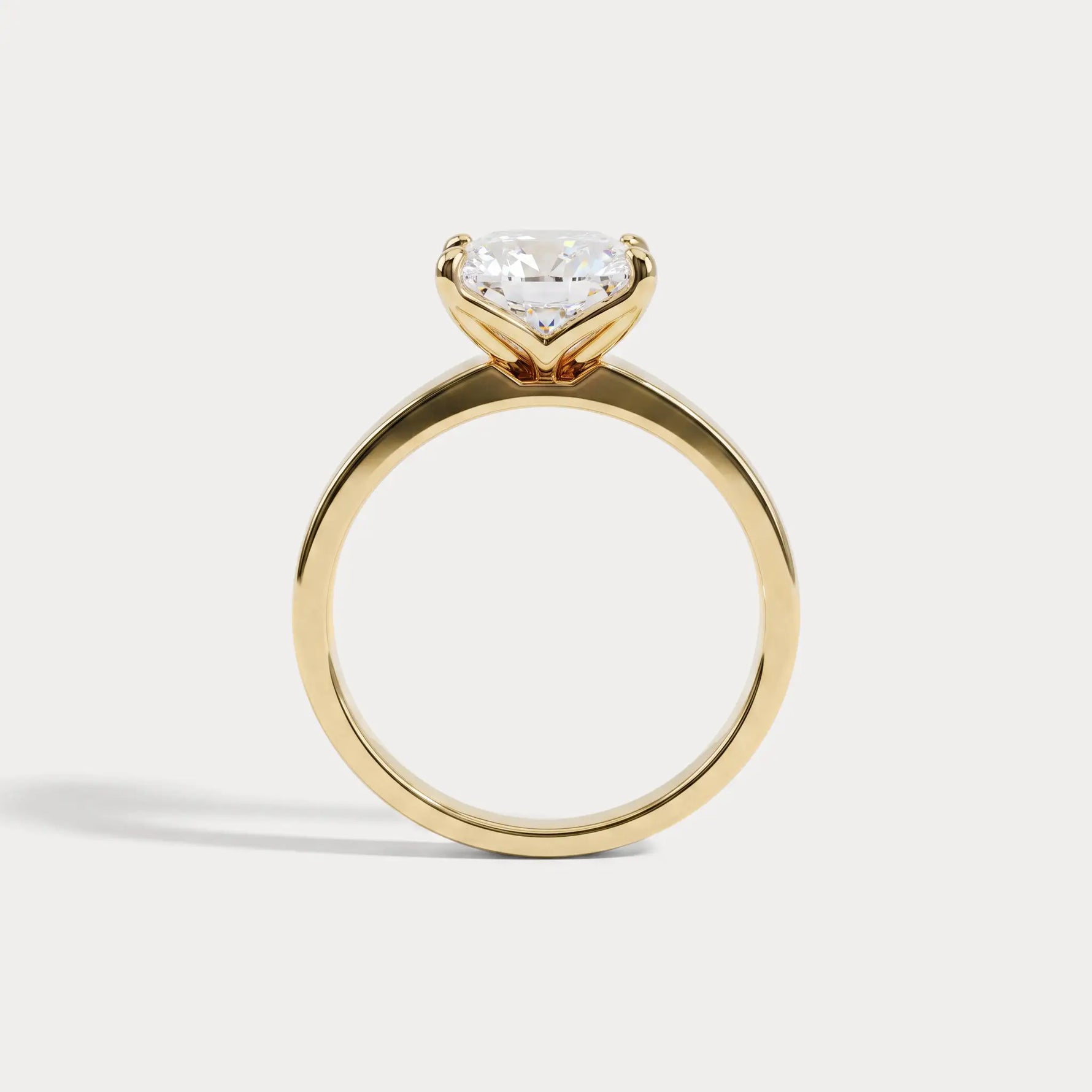 Oriana丨Princess Cut Lab-Grown Diamond Solitaire Cigar Band Engagement Ring - Rings