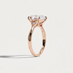 Serilda丨Marquise Cut Lab-Grown Diamond Geometric Accent Engagement Ring - Rings