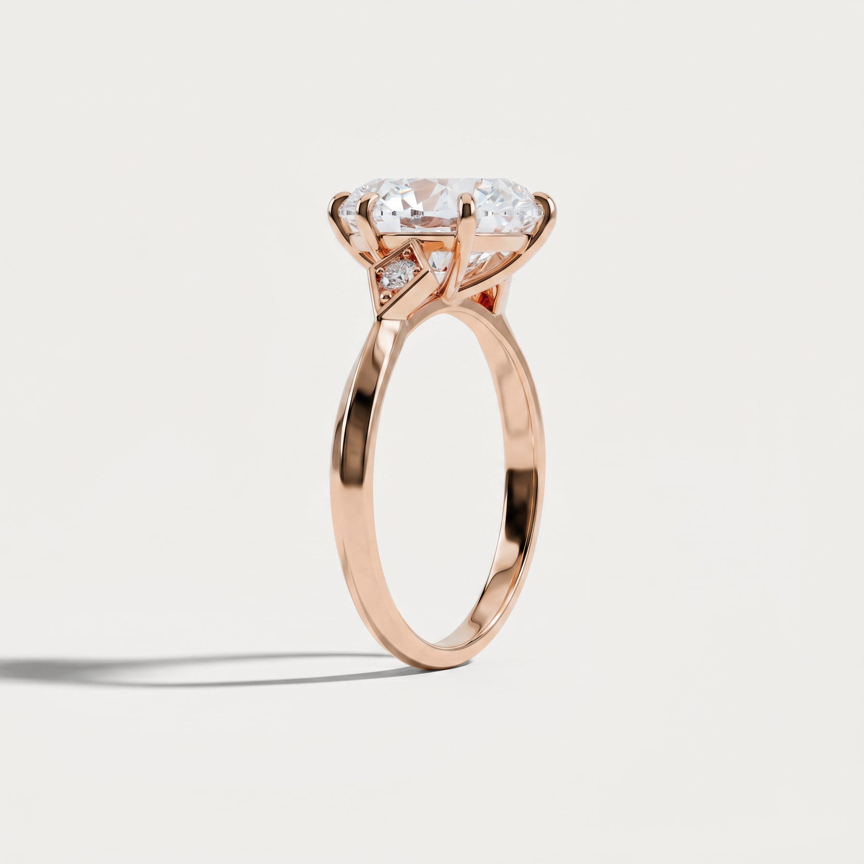 Serilda丨Marquise Cut Lab-Grown Diamond Geometric Accent Engagement Ring - Rings