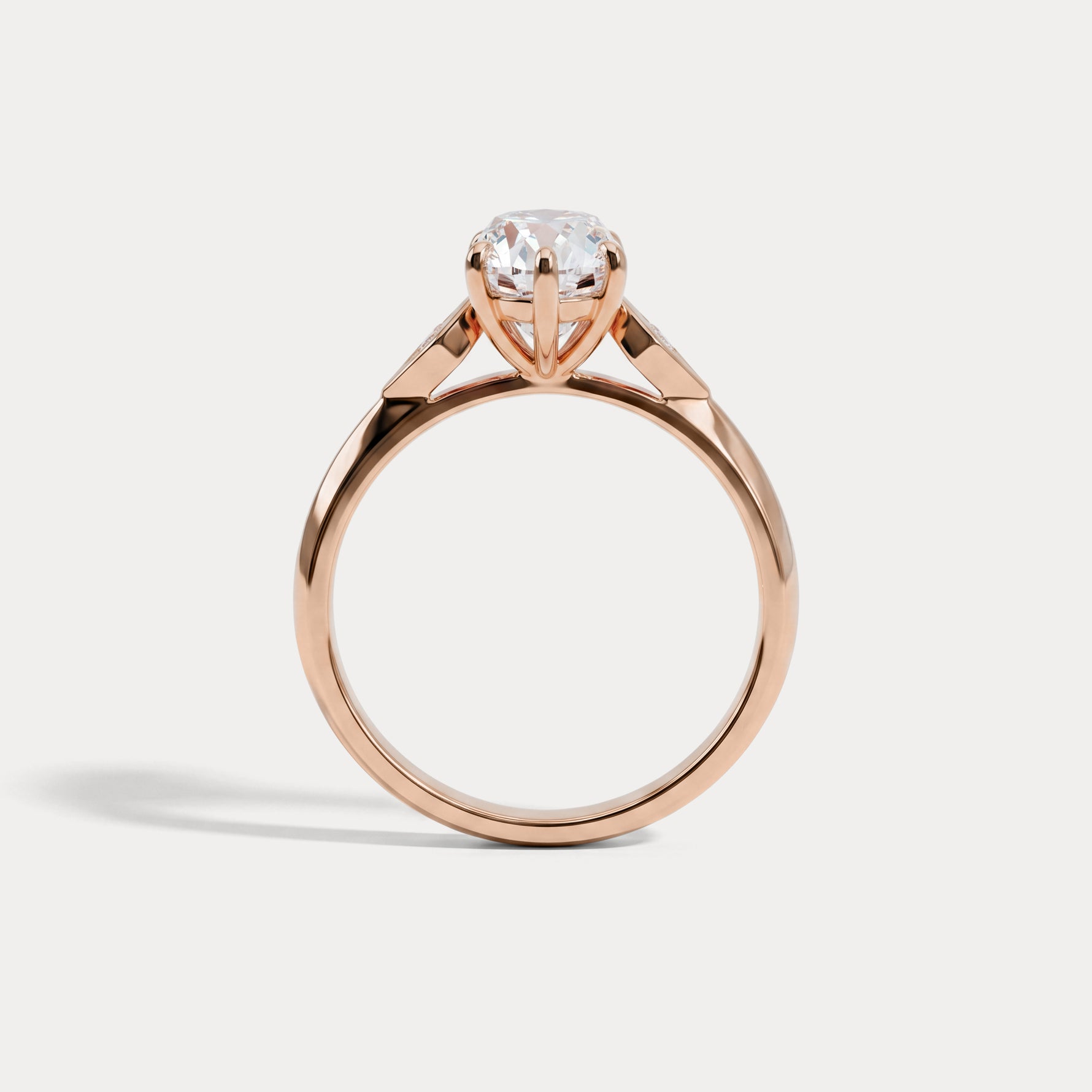 Serilda丨Marquise Cut Lab-Grown Diamond Geometric Accent Engagement Ring - Rings