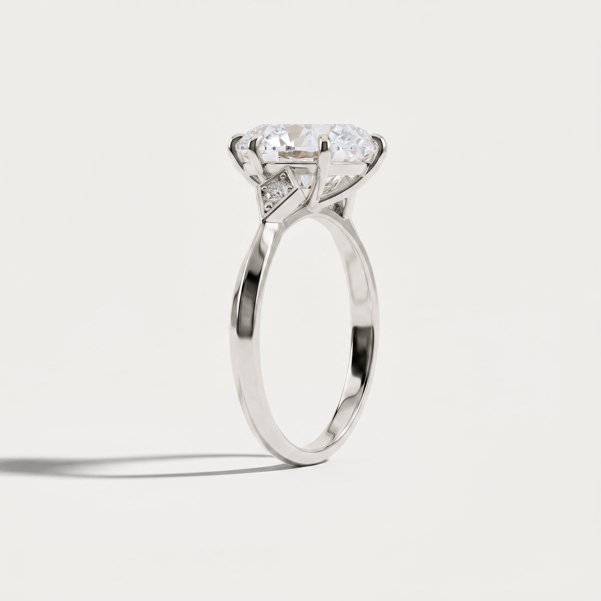 Serilda丨Marquise Cut Lab-Grown Diamond Geometric Accent Engagement Ring - Rings