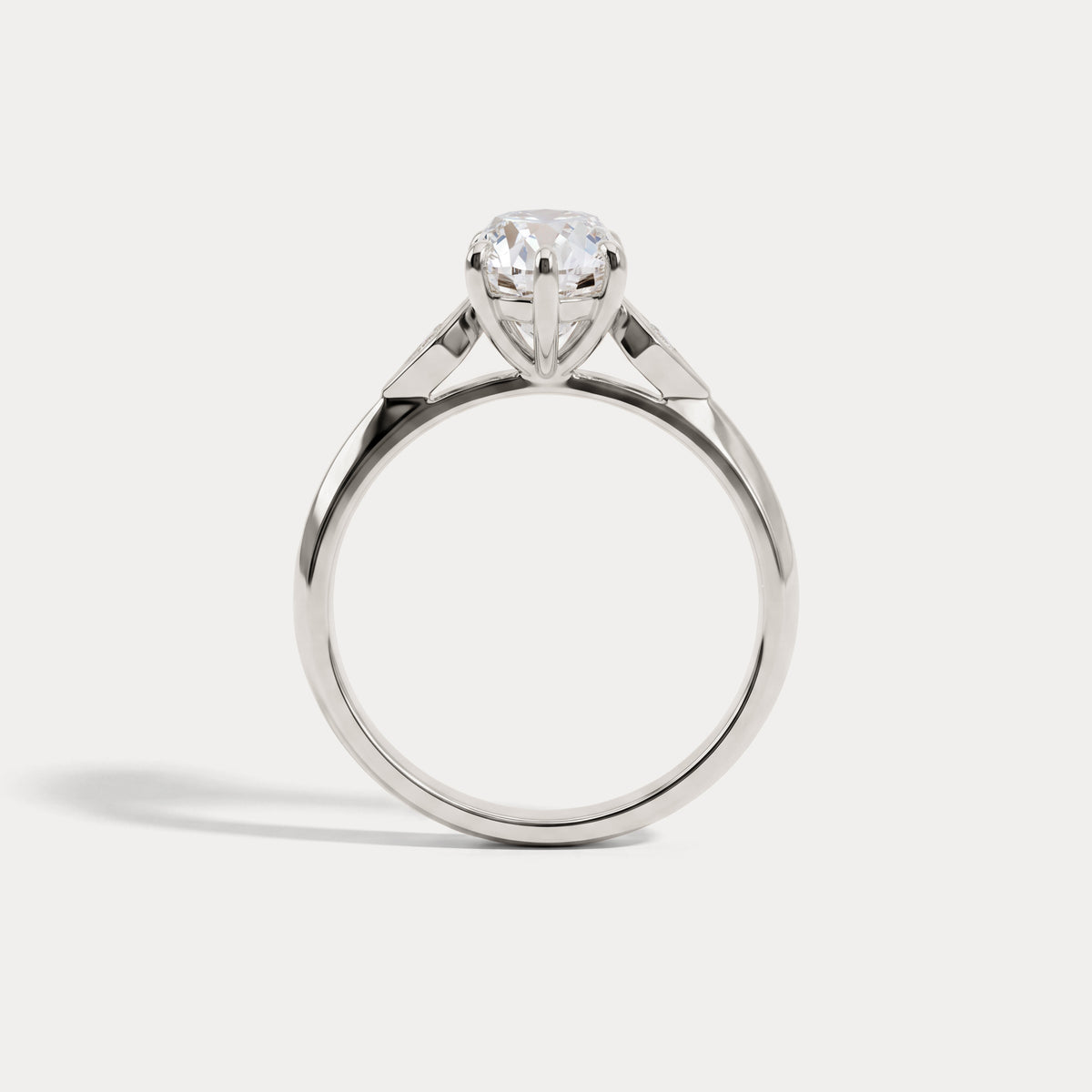 Serilda丨Marquise Cut Lab-Grown Diamond Geometric Accent Engagement Ring - Rings