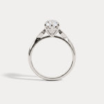 Serilda丨Marquise Cut Lab-Grown Diamond Geometric Accent Engagement Ring - Rings