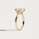 Serilda丨Marquise Cut Lab-Grown Diamond Geometric Accent Engagement Ring - Rings